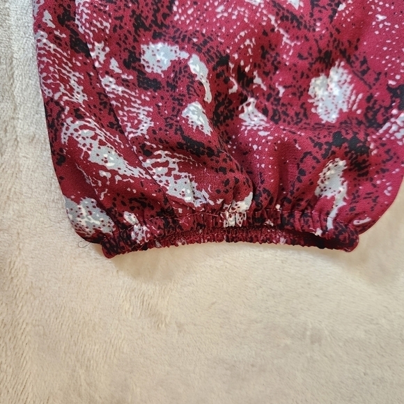 NWOT West Kei Tie Front Top Red, Gray & Black Size XS - Picture 12 of 12